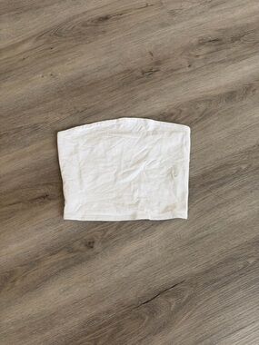 Garage White Strapless Tube Top